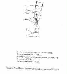 Bath Prosthesis for Upper, Middle, and Lower Thigh Residual Limb PN6-72K