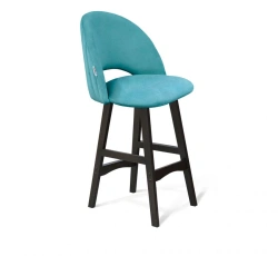 Comfortable Bar Stool with Microvelvet Upholstery SHT-ST34-1/S65