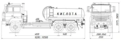 Acid Transport Tanker AЦK-10 4680L2-60 on Ural 4320 Chassis