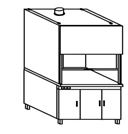 Exhaust Cabinet with Built-in Cabinets SHV-1n