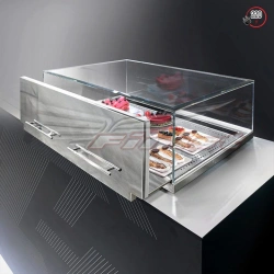 Horizontal Display Pastry Showcase Glassier SLIDE