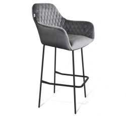 Sheffilton Bar Stool SHT-ST38/S29 with Velvet Upholstery