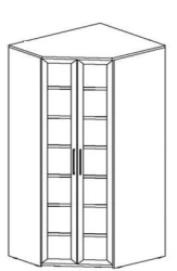 Corner Cabinet Made of 16mm Particle Board, Model SKU-1-7