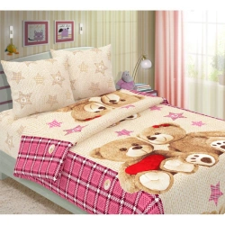 Kids and Teen Bed Linens Set, Cotton Fabric, Includes Pillowcases and Sheets