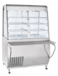 High-Temperature Refrigerated Display Case with Neutral Cabinet PVV(N)-70T-C-NSh
