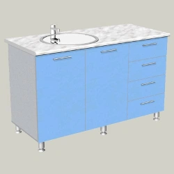 Two-Door Sink Cabinet with Four Drawers Model M-6
