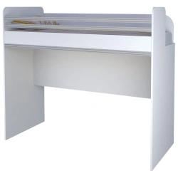 Simple White Loft Bed Frame for Kids, Model 0001473.9