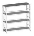 One-Sided Metal Frame Rack 900x300x1152 mm