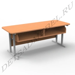 Two-Seater Lecture Desk with Adjustable Top