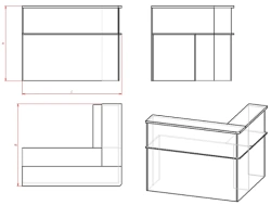 Corner Administrator Stand SAU.1 for Visitor Interaction