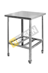 Production Table with Grated Shelf Island (Without Edge) SORO 6*6