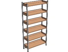 One-Sided Metal Shelving Unit ST.M.5