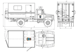 Emergency Rescue Vehicle 4795AK based on GAZ chassis models 33088, 33086