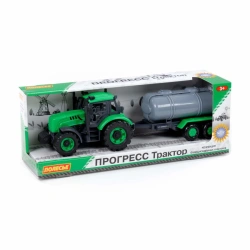 Inertia Toy Tractor with Fuel Tank Trailer for Kids - Progress Model 91567