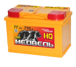 Lead-Acid Starter Battery for Engine Ignition 12V 77Ah Medved