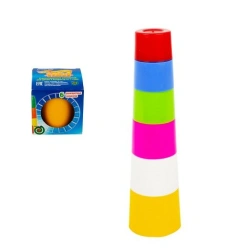 Pyramid Game "Tower" - 6 Colorful Cups