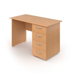Teacher's Desk with One Pedestal and 4 Drawers
