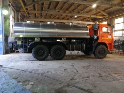 Food Liquid Transport Tank, Model 576537 on KAMAZ Chassis KAMAZ-018/2011/TRCU3axle-101