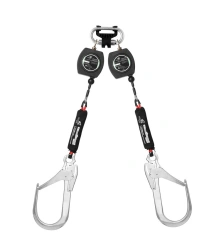 Dual-Arm Fall Protection Device "HB-02 Cable" with Carabiner