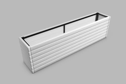 High Flat Planter with Metal Frame