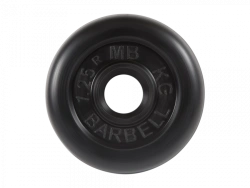 Rubber-Coated Standard Disc, Black, 31mm, 1.25kg - MB-PltB31-1.25