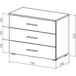 Personal Storage Chest of Drawers - Komod
