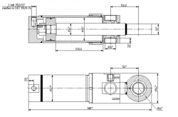 Hydraulic Cylinder 1157.00.00.00 (110x56-225 mm), 16MPa