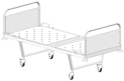 Functional Hospital Bed on Wheels with Metal Backs, Model KФ2-01-«МСК» (МСК-102ДМ)