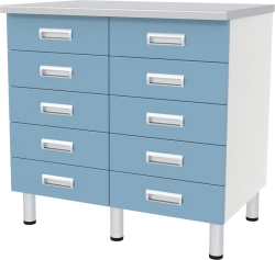 Laboratory Workbench with 10 Drawers, SL-03-MSK (SL-03-209)