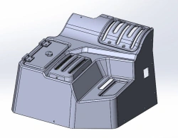 Interior Tractor Control Panel with Refrigerator, Model 210.11.16.01.020