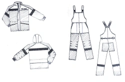 Men's Protective Suit (Jacket and Trousers) for Industrial Use