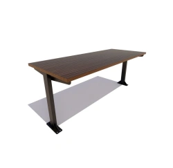 Find Table with Steel Frame and Wooden Top - Model 47003