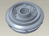 Floating Impeller DN1750, 0.68 Inch Shaft, NI-RST, No Washers