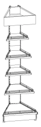 Corner Wall Shelf Type 4, Single-Sided, Outdoor ST4-UN(45°)