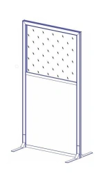 Mobile Partition TV-DPRM-6.15.01 with Glass and Profile