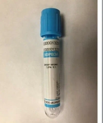 Vacuum Blood Collection Tubes with Sodium Citrate 3.8% 9:1, Plastic, Size: 13*100mm, Volume: 2.7mL