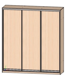 Three-Door Wardrobe for Children's Room, Model SShK-03
