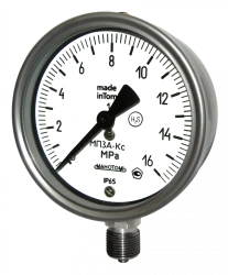 Pressure Gauge MP3A-Ks 1.5 for Measuring Overpressure and Vacuum