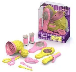 Colorful Hair Care Set with Hair Dryer (10 pcs in blister)