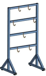 Stainless Steel Storage and Drying Rack for Cleaning Equipment, Type SUI