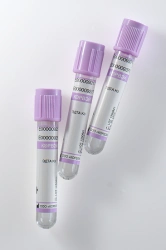 Vacuum Blood Collection Tubes with Sodium Fluoride and K3 EDTA, Glass, 16x100mm, 1ml
