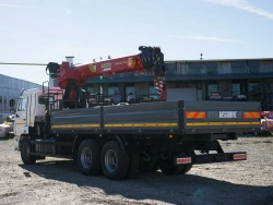 Multi-functional truck with hydraulic crane KMA on KAMAZ 43118 base 41K01N-UJ