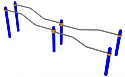 Adjustable Level Parallel Bars for Disabled and Physically Challenged B-001