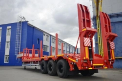Metal Platform Semi-Trailer Polittrans 9416-050 for Heavy Cargo