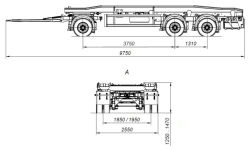 Three-Axle Container Trailer for 12 Ton Load Capacity AM8460-11A