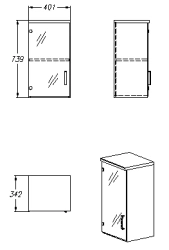Wall Cabinet for Storage of Documents and Supplies (Series 413.40)
