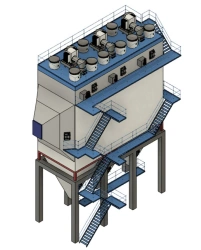 Dry Horizontal Electrofilter TTS-3x3.2-1x4.8-7.0-400