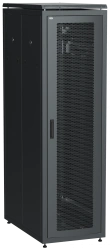 LINEA N 47U 19" Network Cabinet with Perforated Doors, Black
