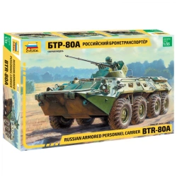 Russian Armored Personnel Carrier BTR-80A Model Kit