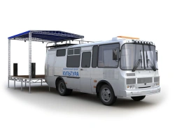 Mobile Cultural Center Truck based on PAZ 3205 - Model 120210-04